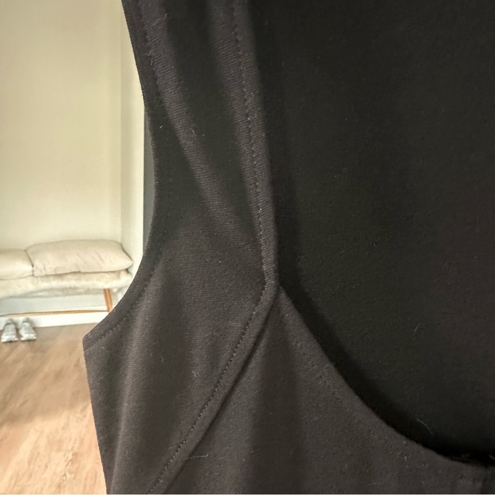 AQUA Black Knit Body Hugging “Hourglass” Dress